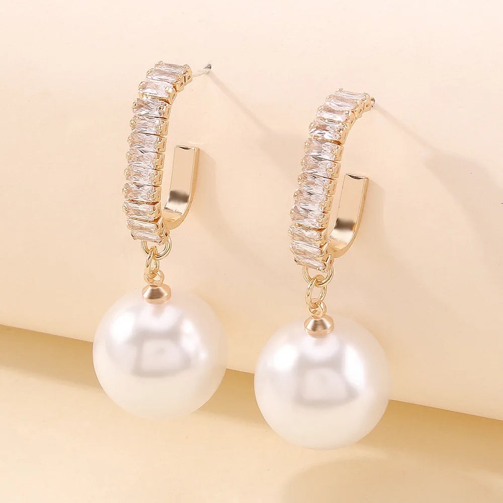 Bridal Simulated Pearl Earrings