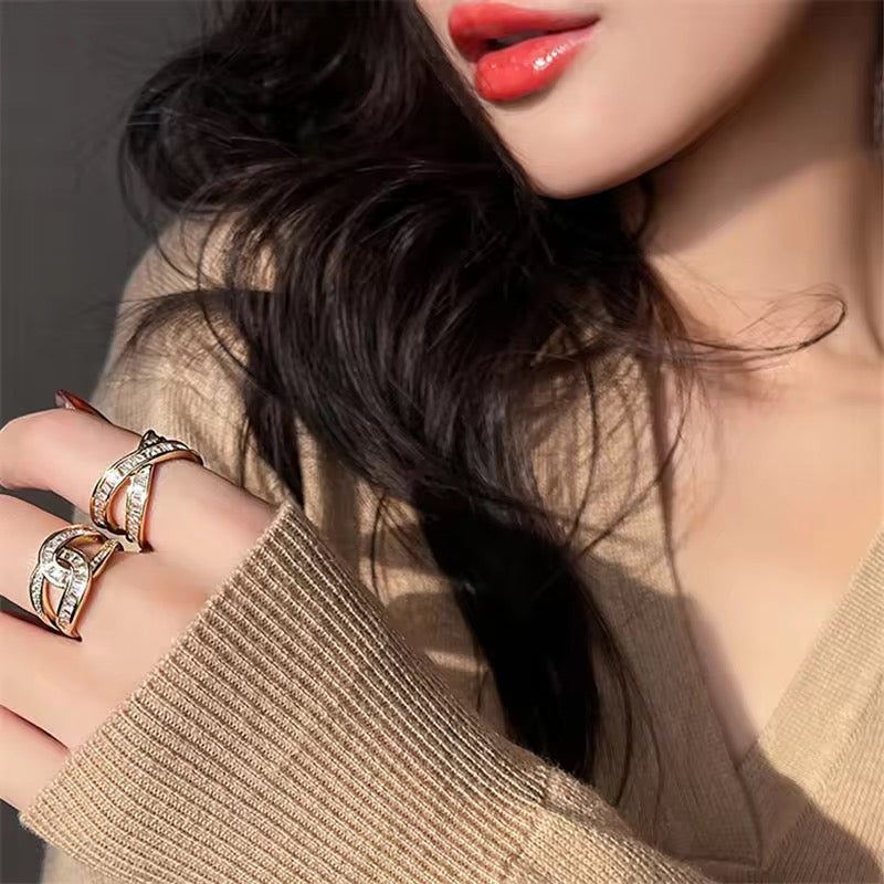 Glamora Bold Golden Combo (2 Rings)