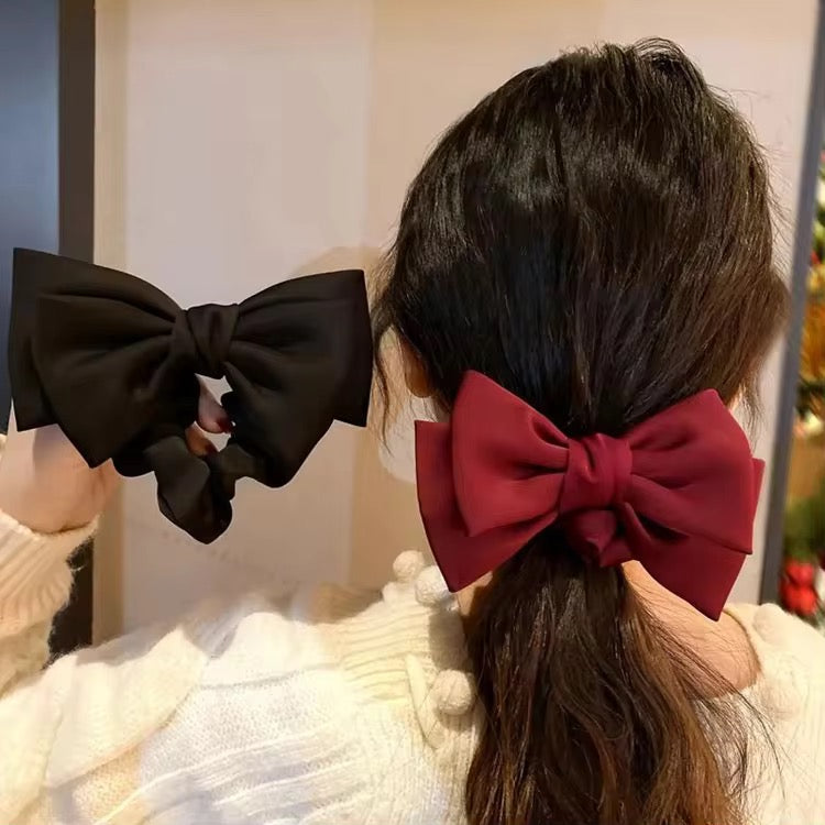 Premium Wine Bow Hair Band