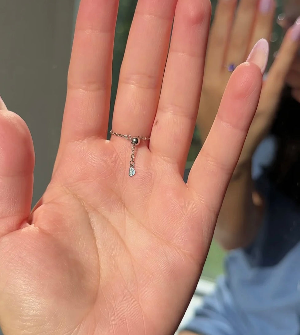 Perfect Bestie Matching Adjustable Chain Heart Ring