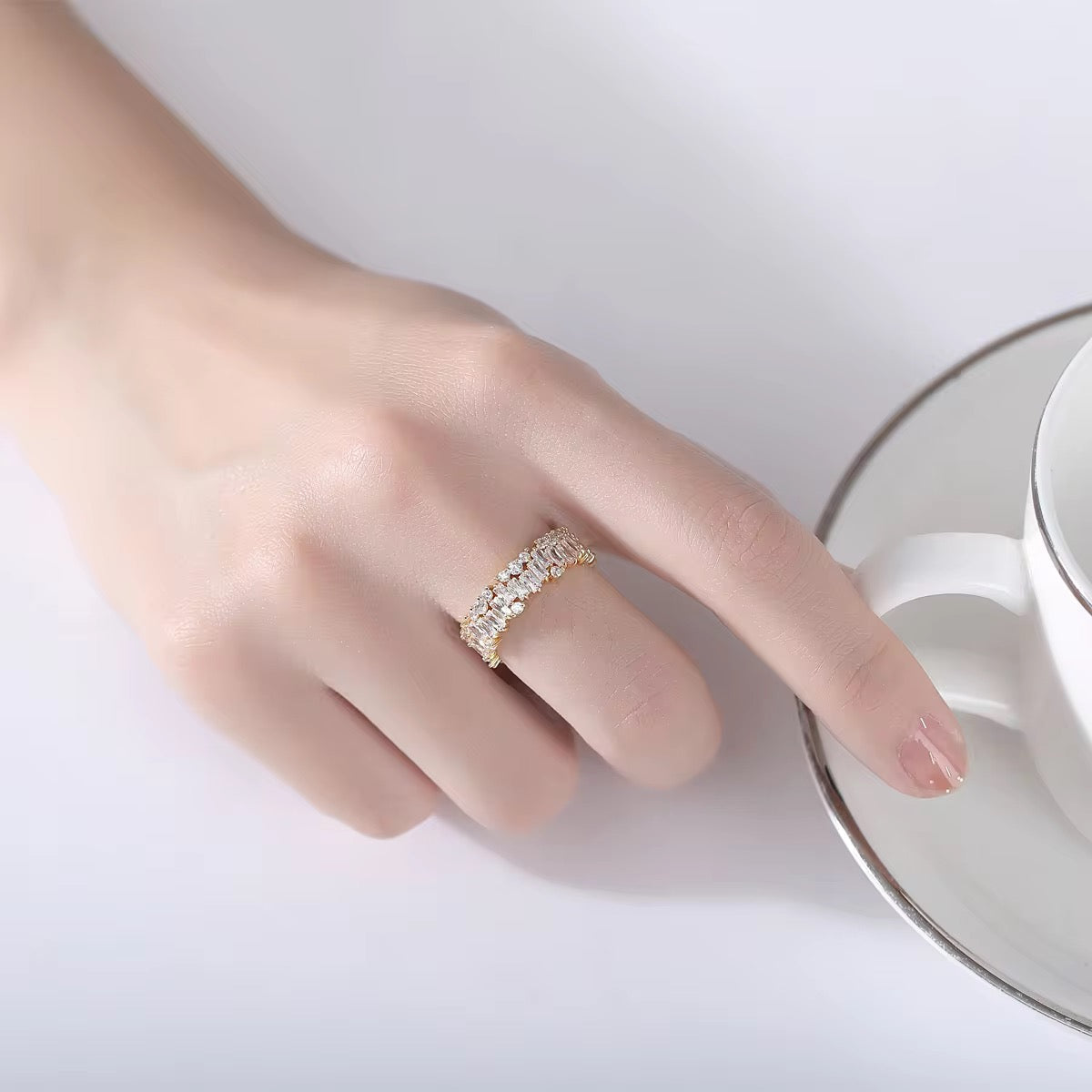 Gleamstone Irregular Starlit Grace Ring