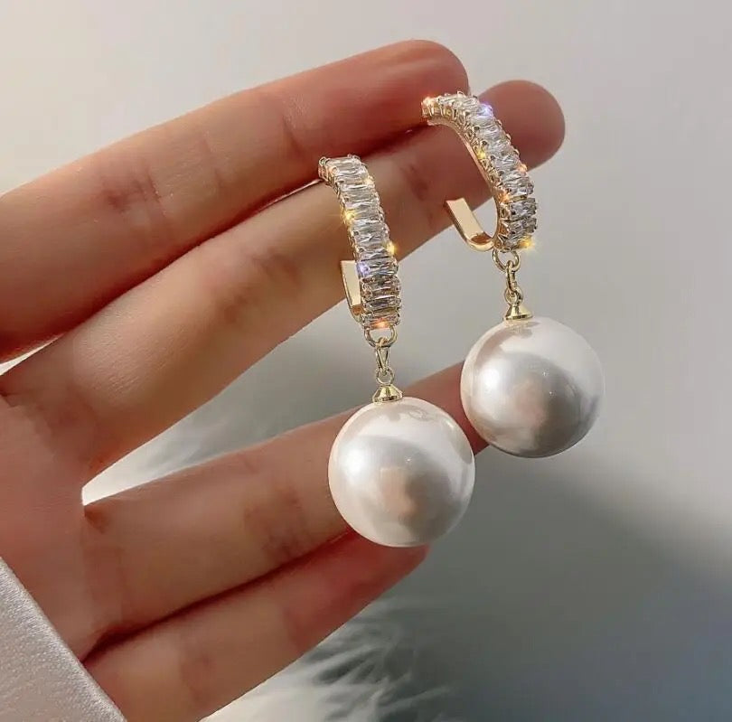 Bridal Simulated Pearl Earrings