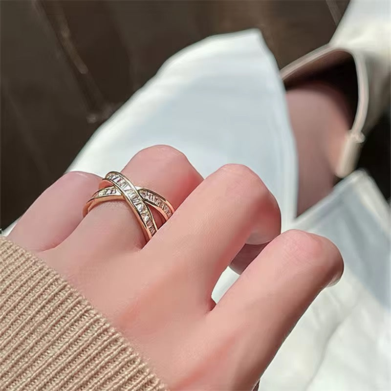 Glamora Bold Golden Combo (2 Rings)