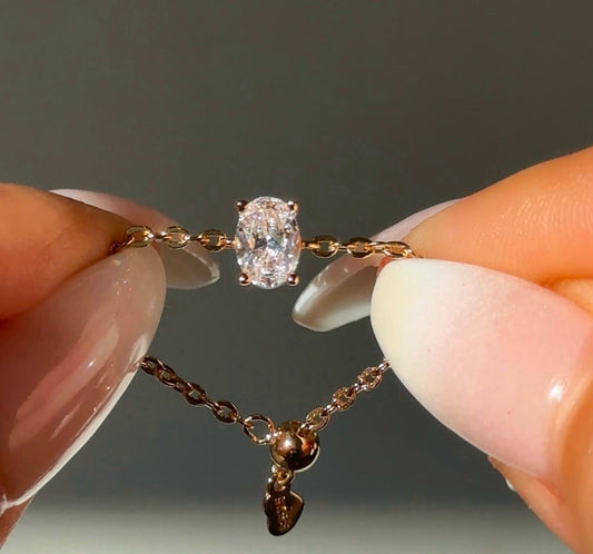 Disney Princess Golden Adjustable Chain Premium Ring