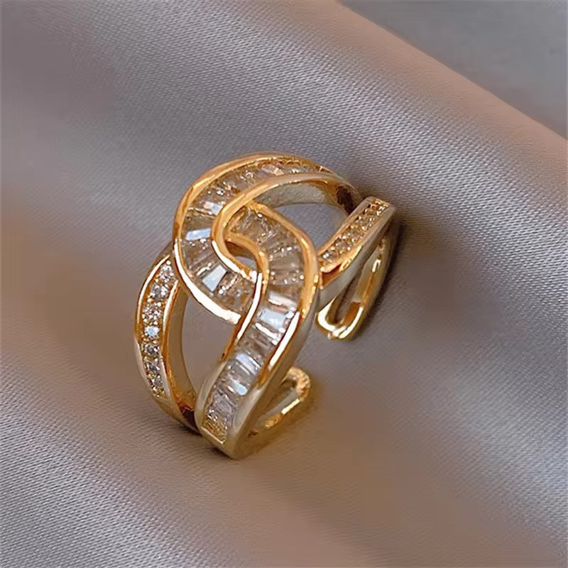 Glamora Bold Golden Combo (2 Rings)