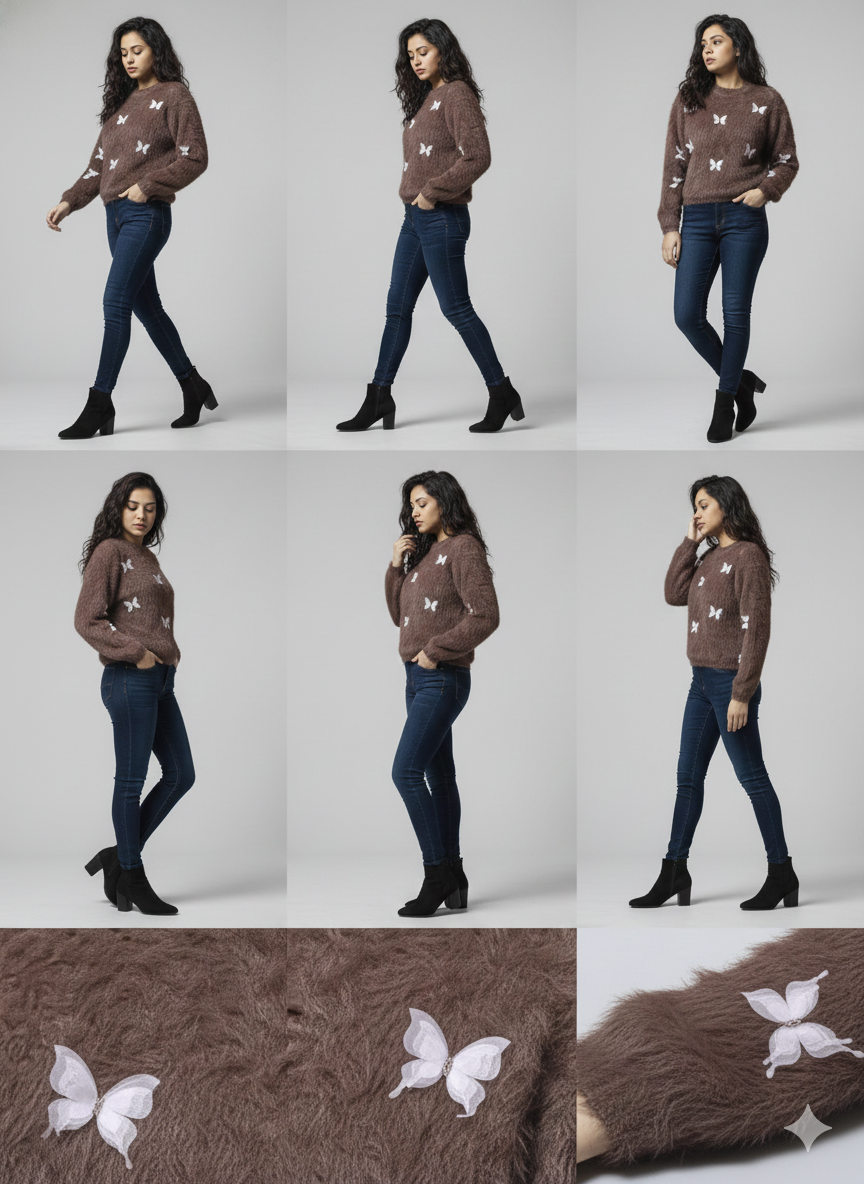 The Brownie Butterfly Pullover - FREE SIZE