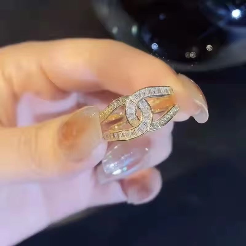 Glamora Bold Golden Combo (2 Rings)