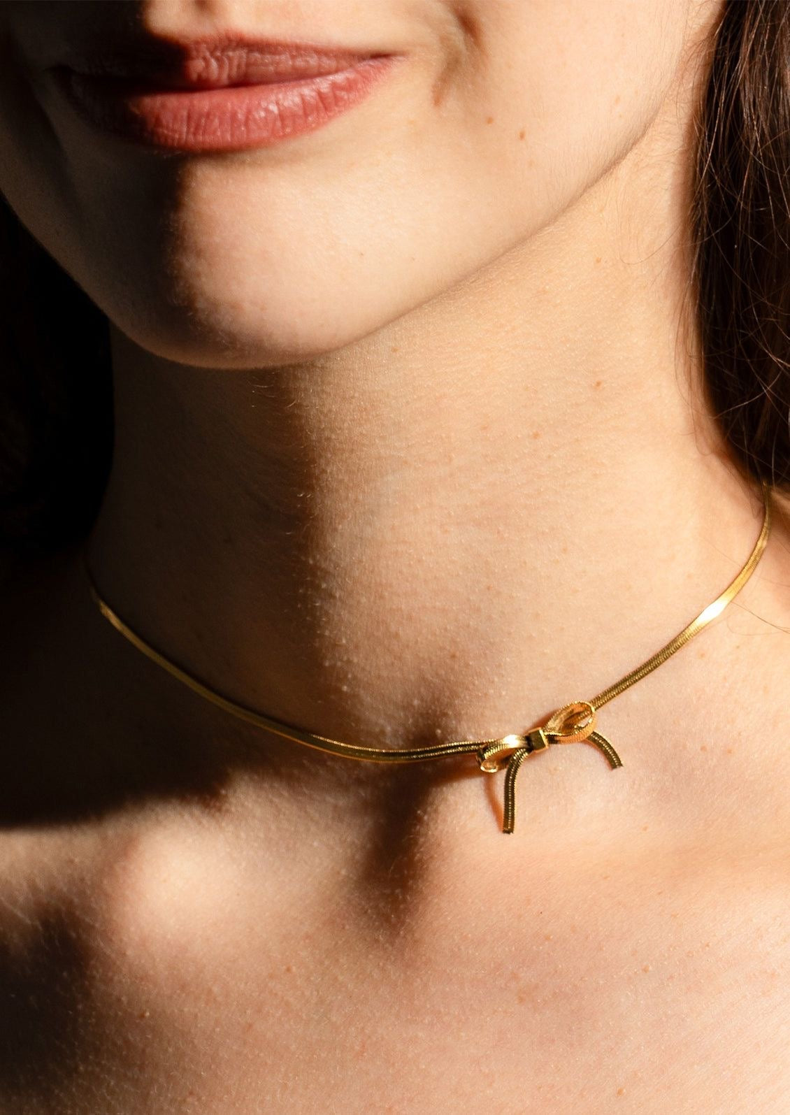 Stainless Steel Adjustable Bowknot Necklace