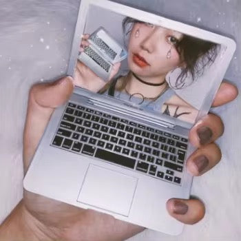 The Mini Compact Grey MacBook Mirror