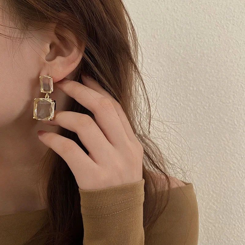 Korean geometric earrings