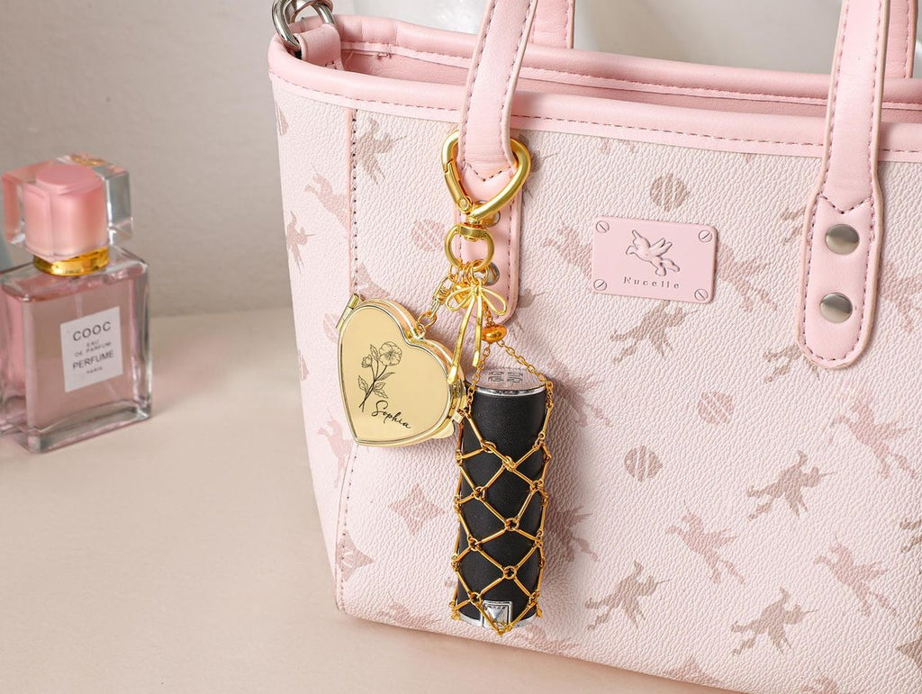 Metal Lipstick Holder Keychain Bag Charm - (Without Mirror)
