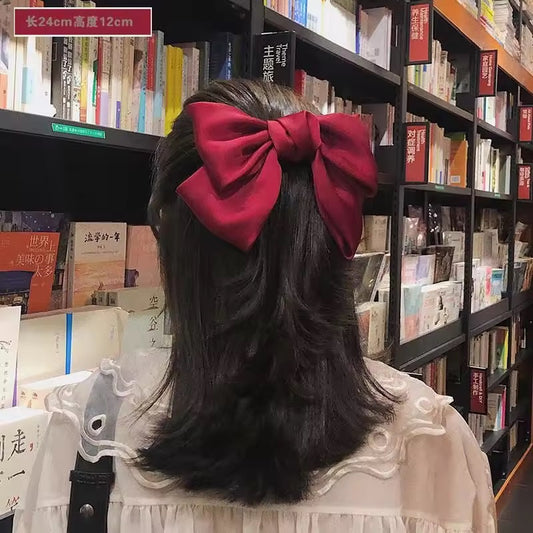 Premium Wine Bow Hair Band