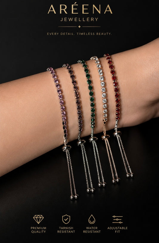 Areena Adjustable Chain Bracelet Set (Combo of 5)