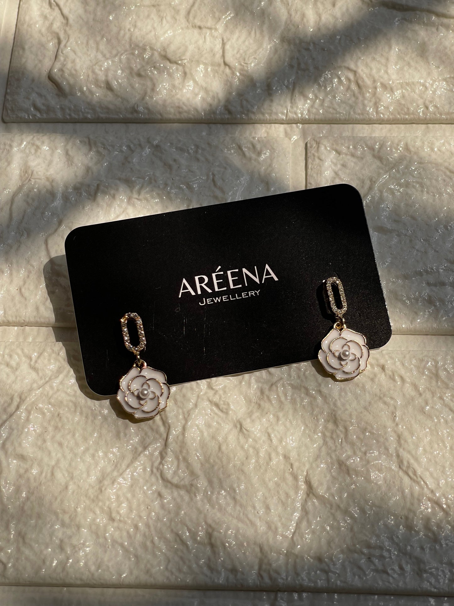 Snowy Petal Earrings