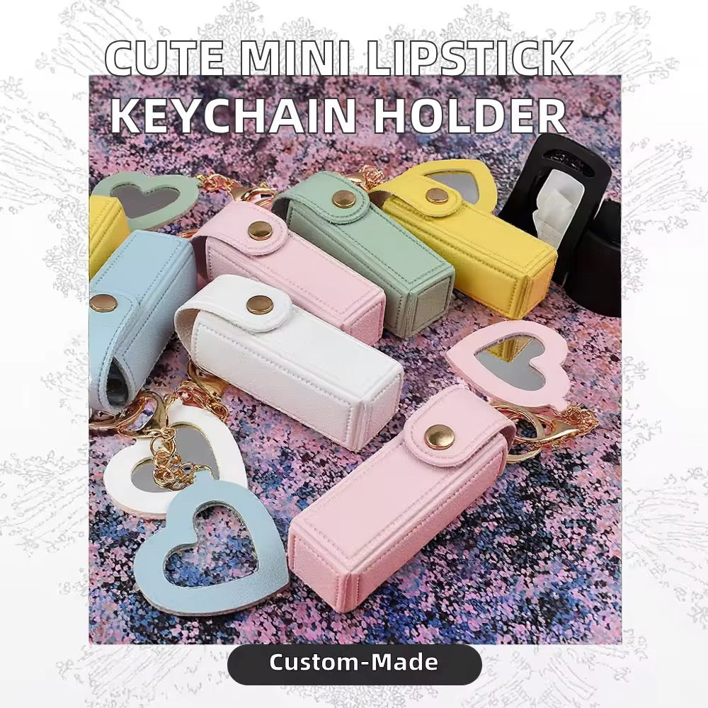 Cute Mini Lipstick Keychain Holder Bag Charm