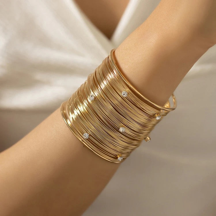 Stainless Steel Anti Tarnish Gold-Finish Bangle (1 pc)