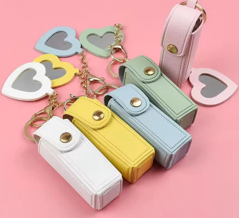 Cute Mini Lipstick Keychain Holder Bag Charm