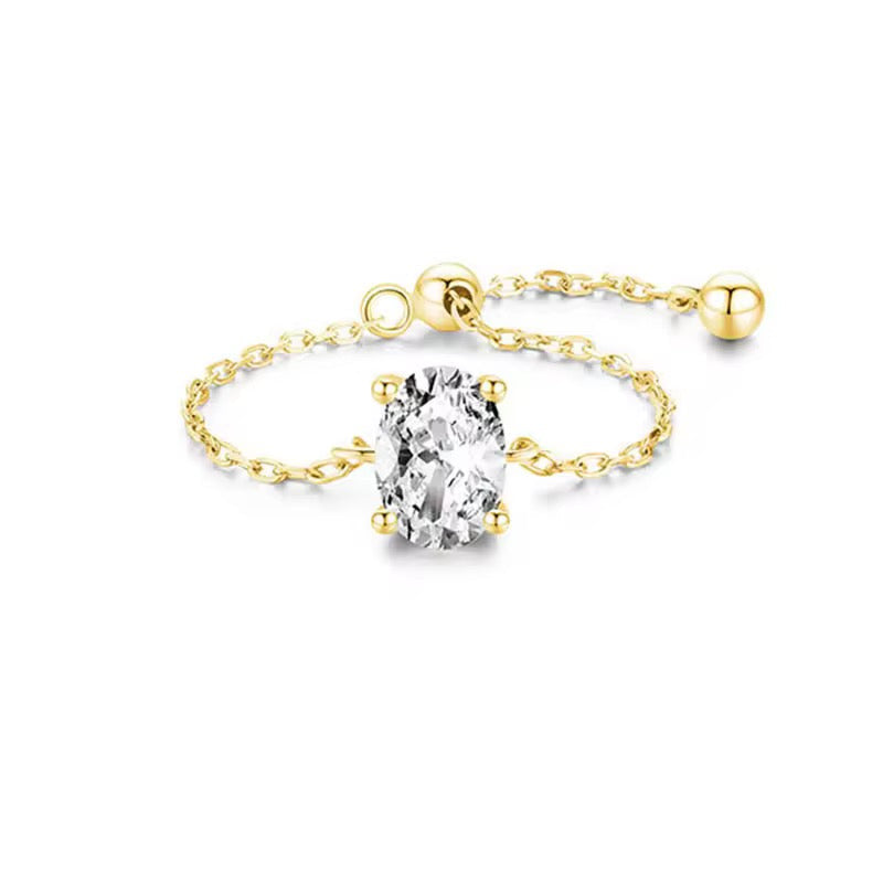 Disney Princess Golden Adjustable Chain Premium Ring