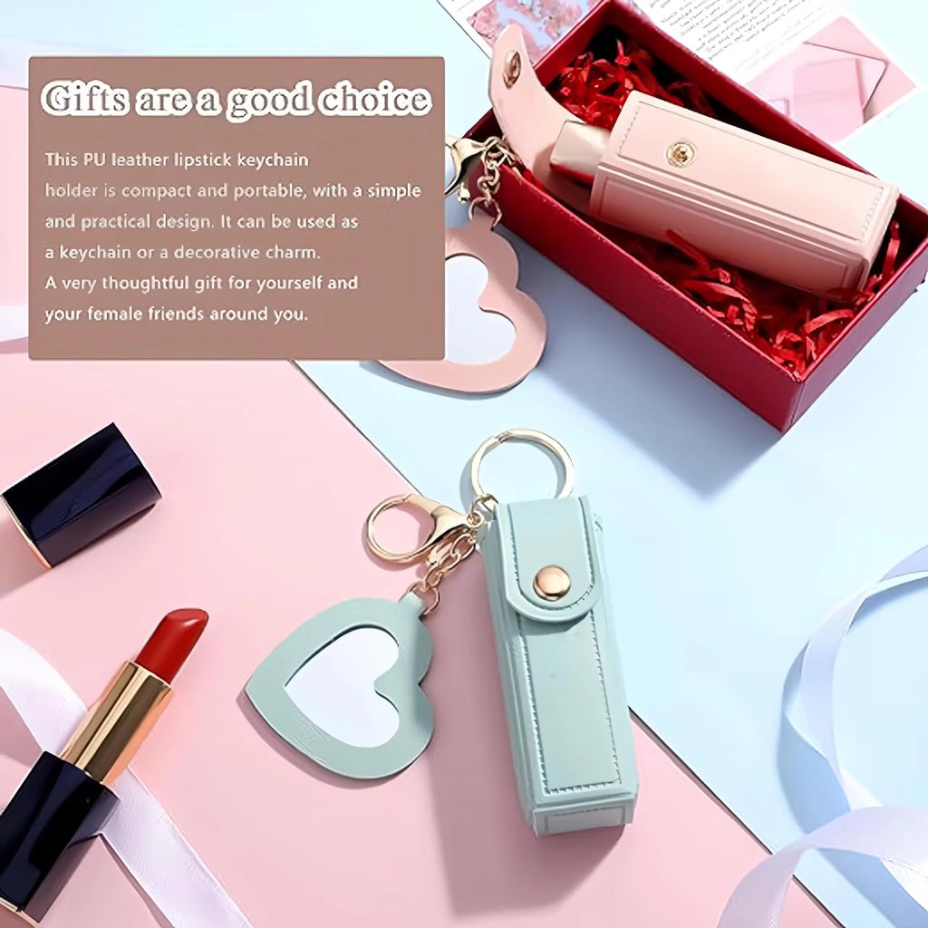 Cute Mini Lipstick Keychain Holder Bag Charm