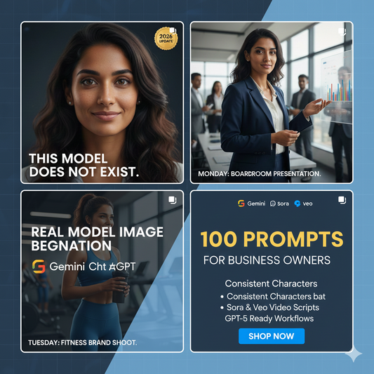 Best Ai Prompts For 2026 Business Owners Real MODEL IMAGE/VIDEO Generation through Gemini/ChatGpt