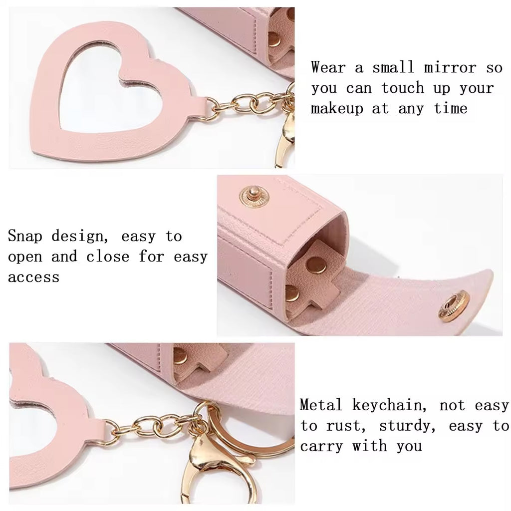 Cute Mini Lipstick Keychain Holder Bag Charm