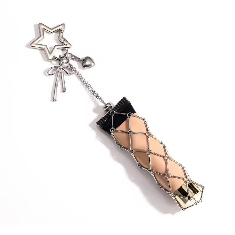 Metal Lipstick Holder Keychain Bag Charm - (Without Mirror)