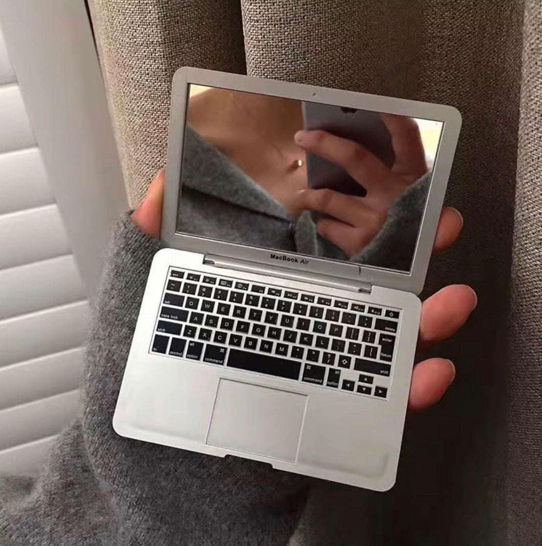 The Mini Compact Grey MacBook Mirror