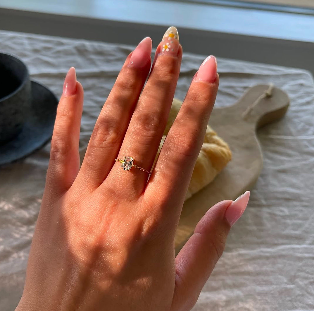 Disney Princess Golden Adjustable Chain Premium Ring
