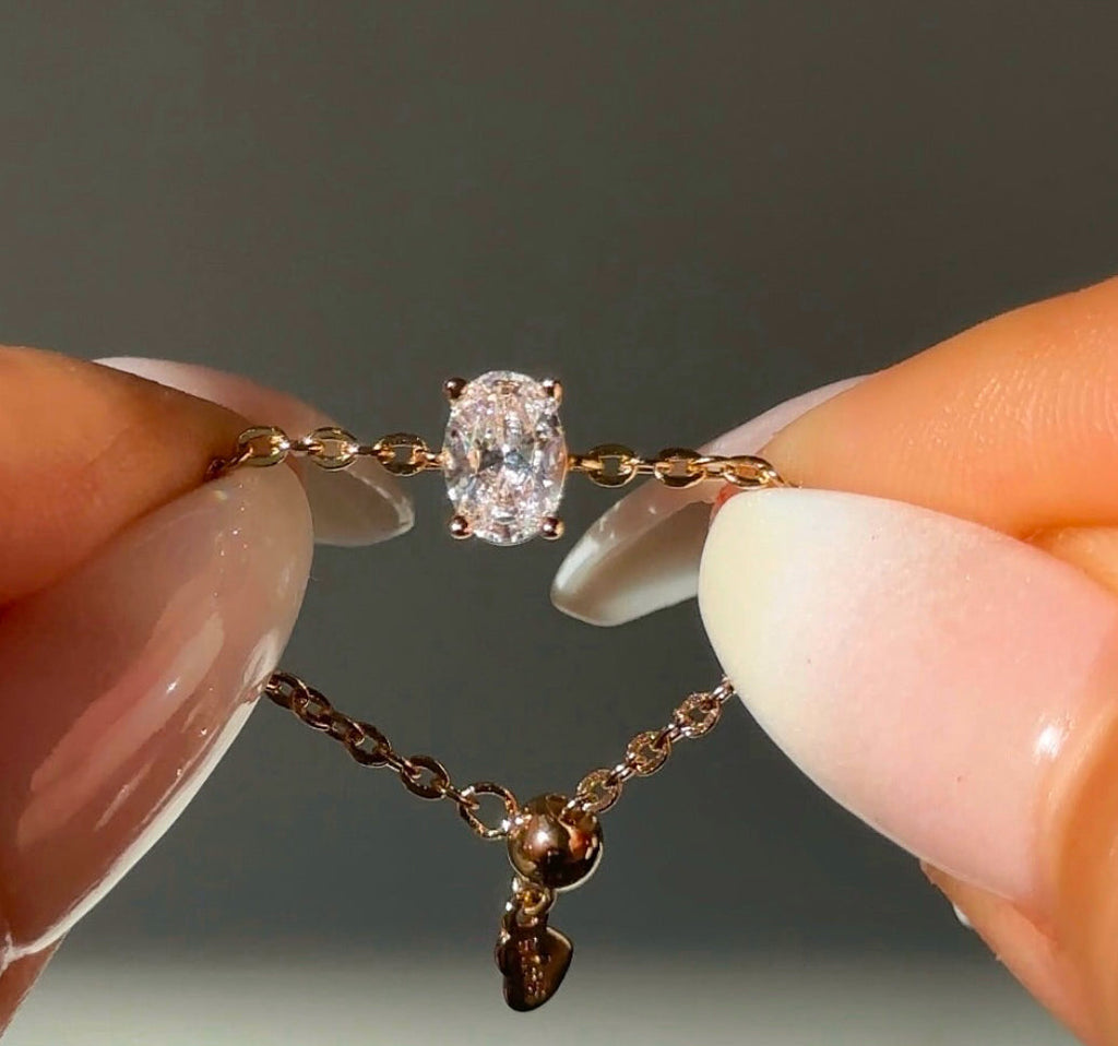 Disney Princess Golden Adjustable Chain Premium Ring