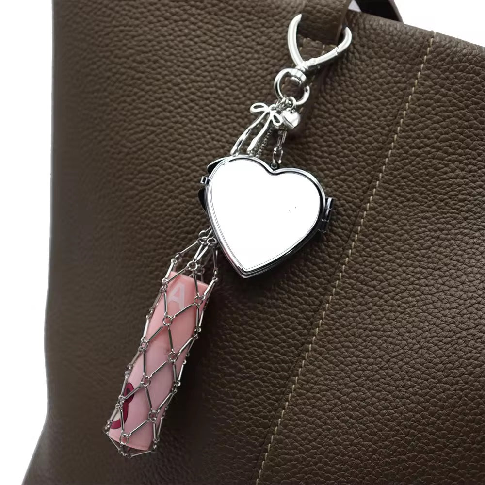 Metal Lipstick Holder Keychain Bag Charm - (Without Mirror)