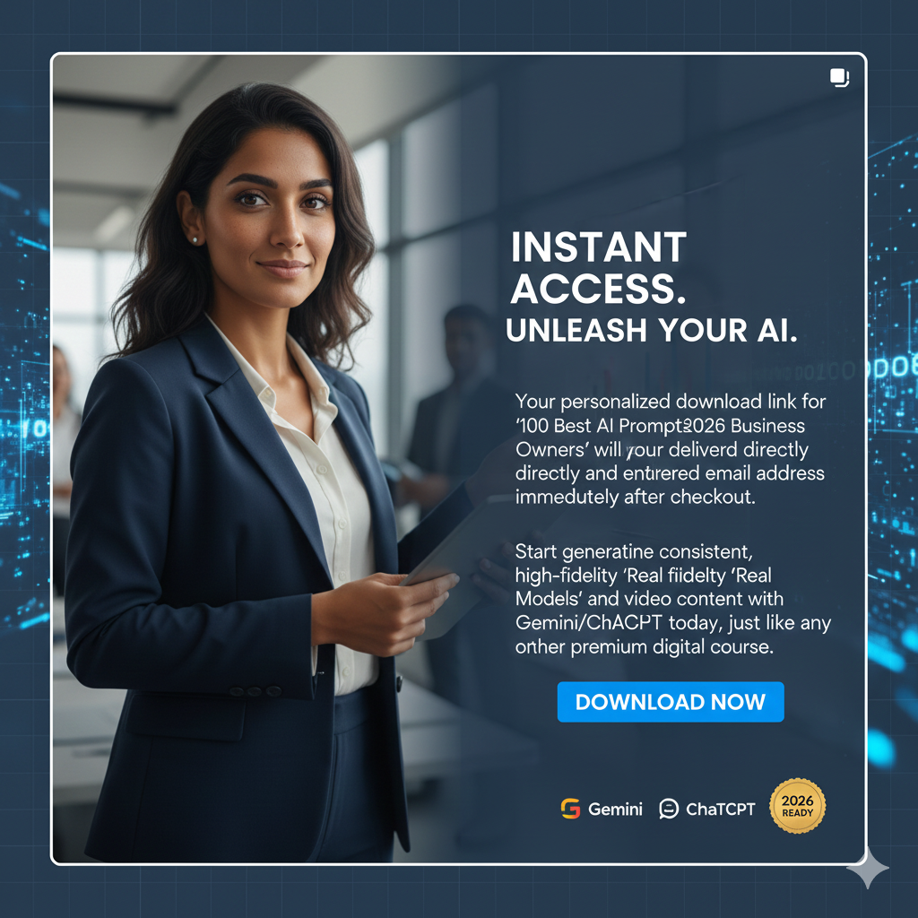 Best Ai Prompts For 2026 Business Owners Real MODEL IMAGE/VIDEO Generation through Gemini/ChatGpt (DIGITAL PRODUCT)