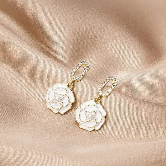 Snowy Petal Earrings