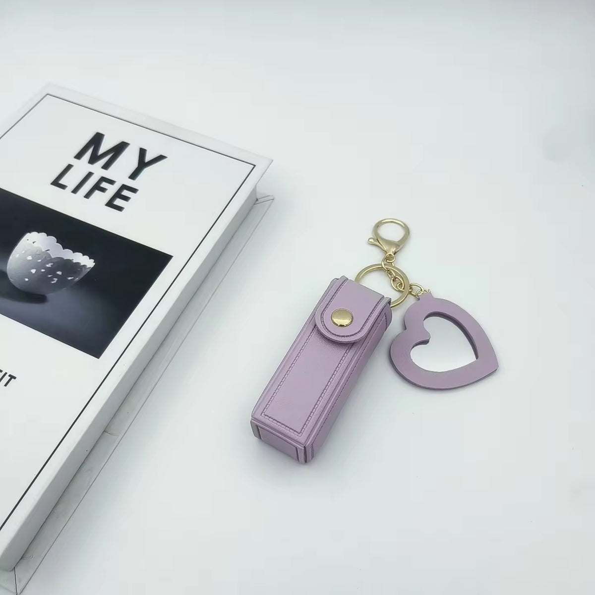 Cute Mini Lipstick Keychain Holder Bag Charm