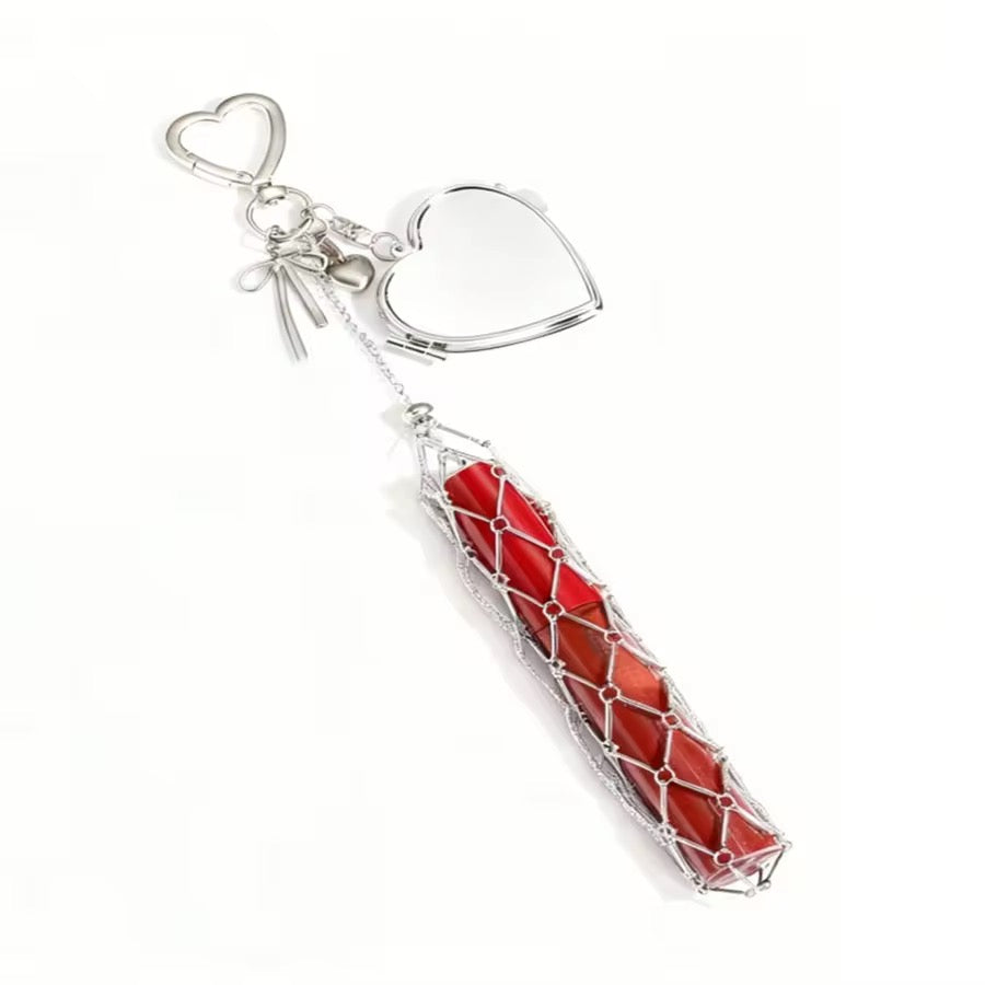 Metal Lipstick Holder Keychain Bag Charm - (Without Mirror)
