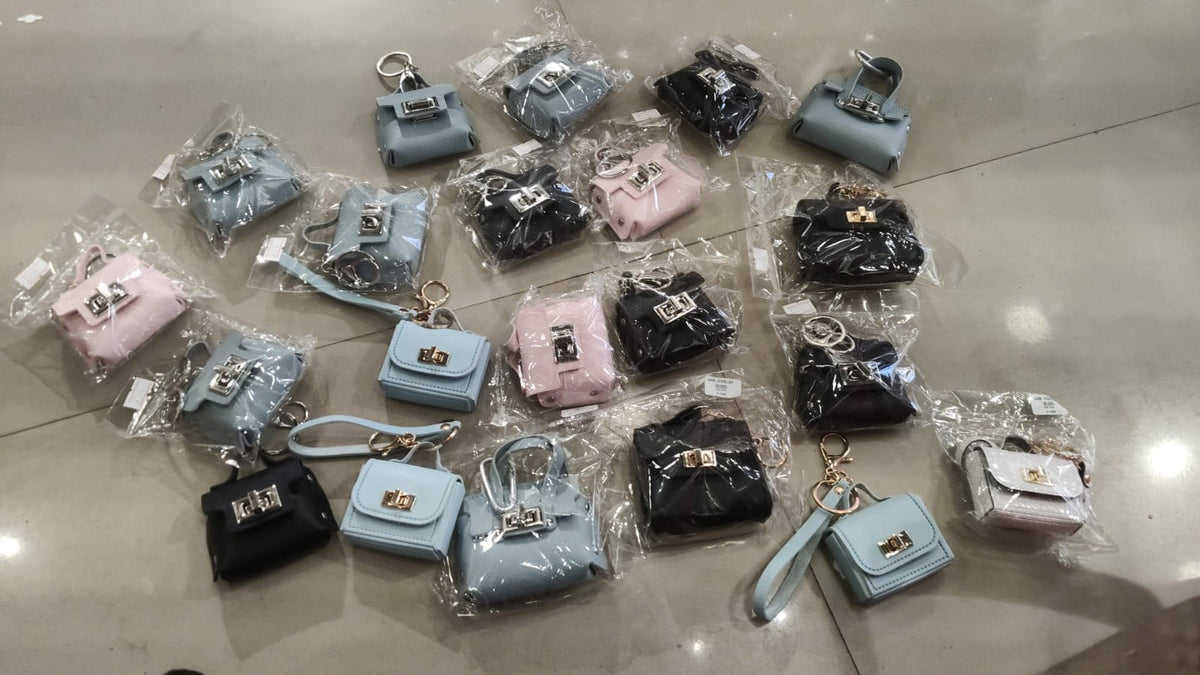 Mini Bag Keychain Storage Small Purse - (color may vary as limited stock available)