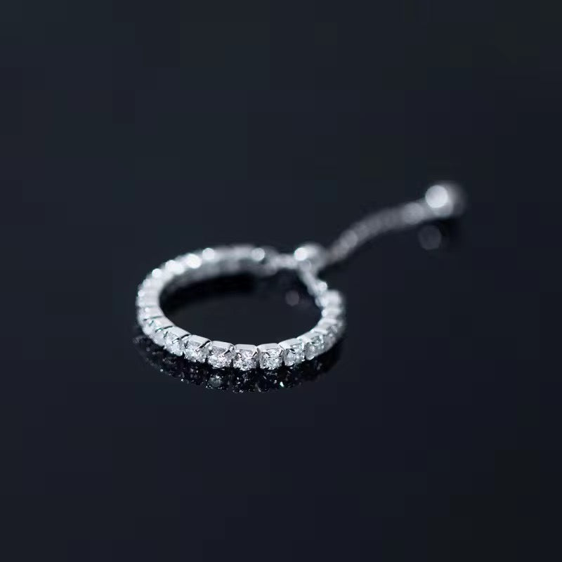 Mehr Adjustable Rhinestones Chain Ring