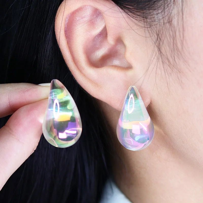 Korean Earrings Tear Drop Water drop Celebrity Earring