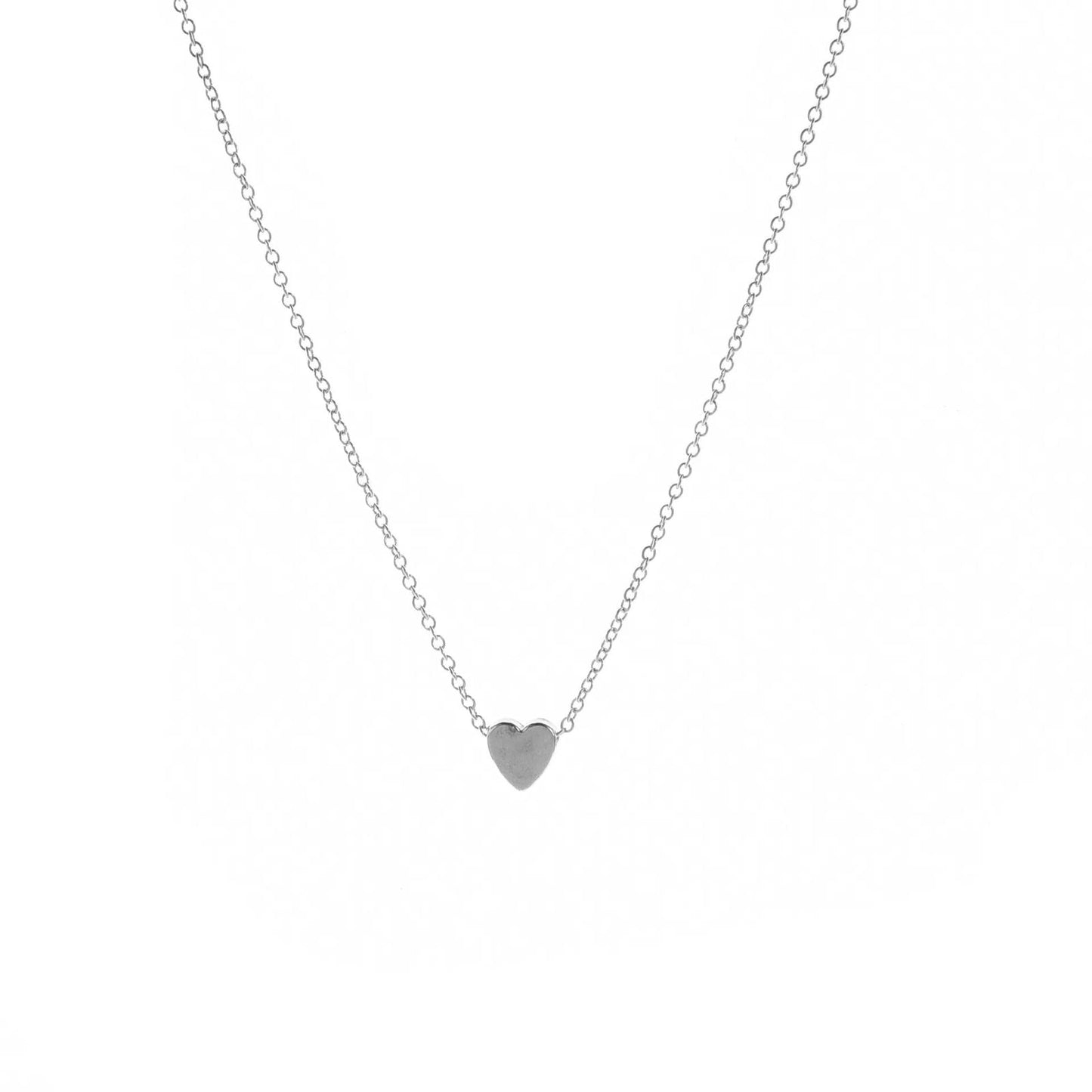 Heart Silver Plated Choker Pendant Necklace