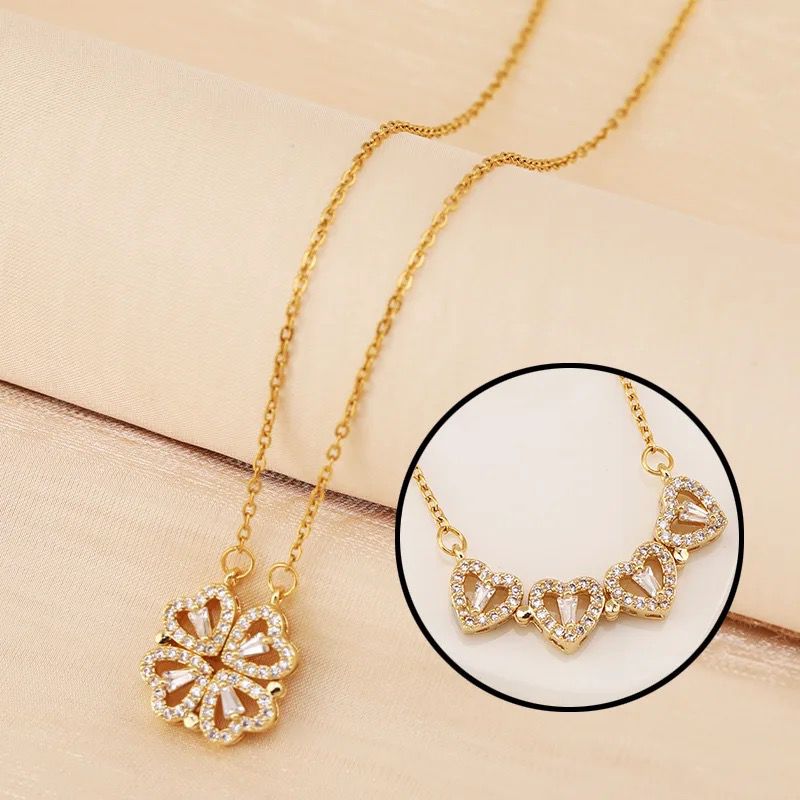 Crystal Heart Necklace Pendant for Women