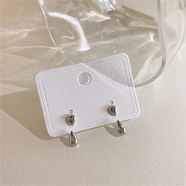 2 Way Tear Drop Korean Earrings Pair