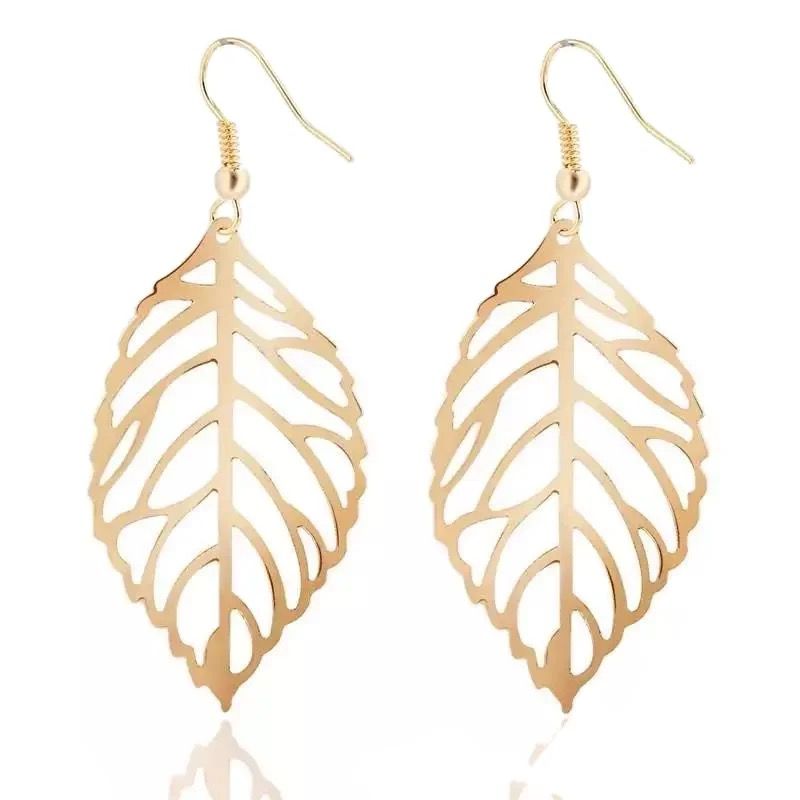 Melorra Feathers Vogue Gold Earrings Yellow Gold Drop Earring