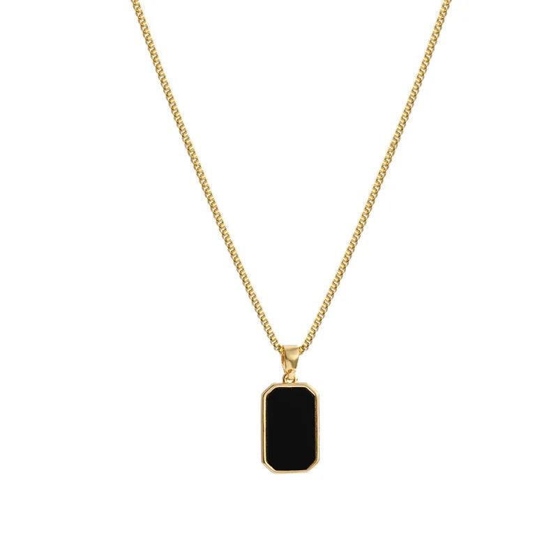 Stylish Metallic Western Black Pendant Necklace With Chain for Women Girls