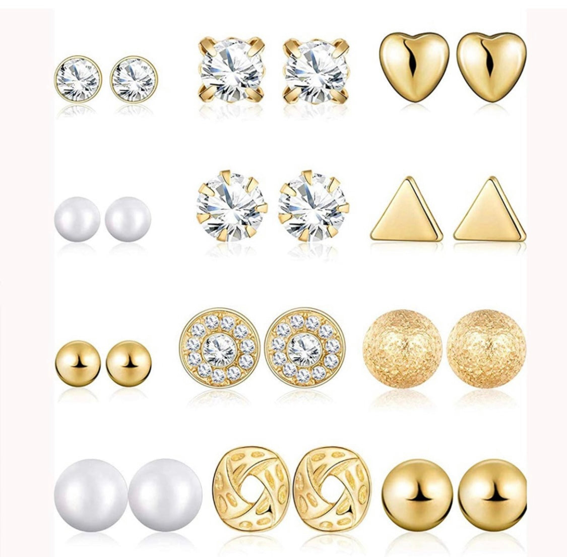 Tiny Korean Earrings Set