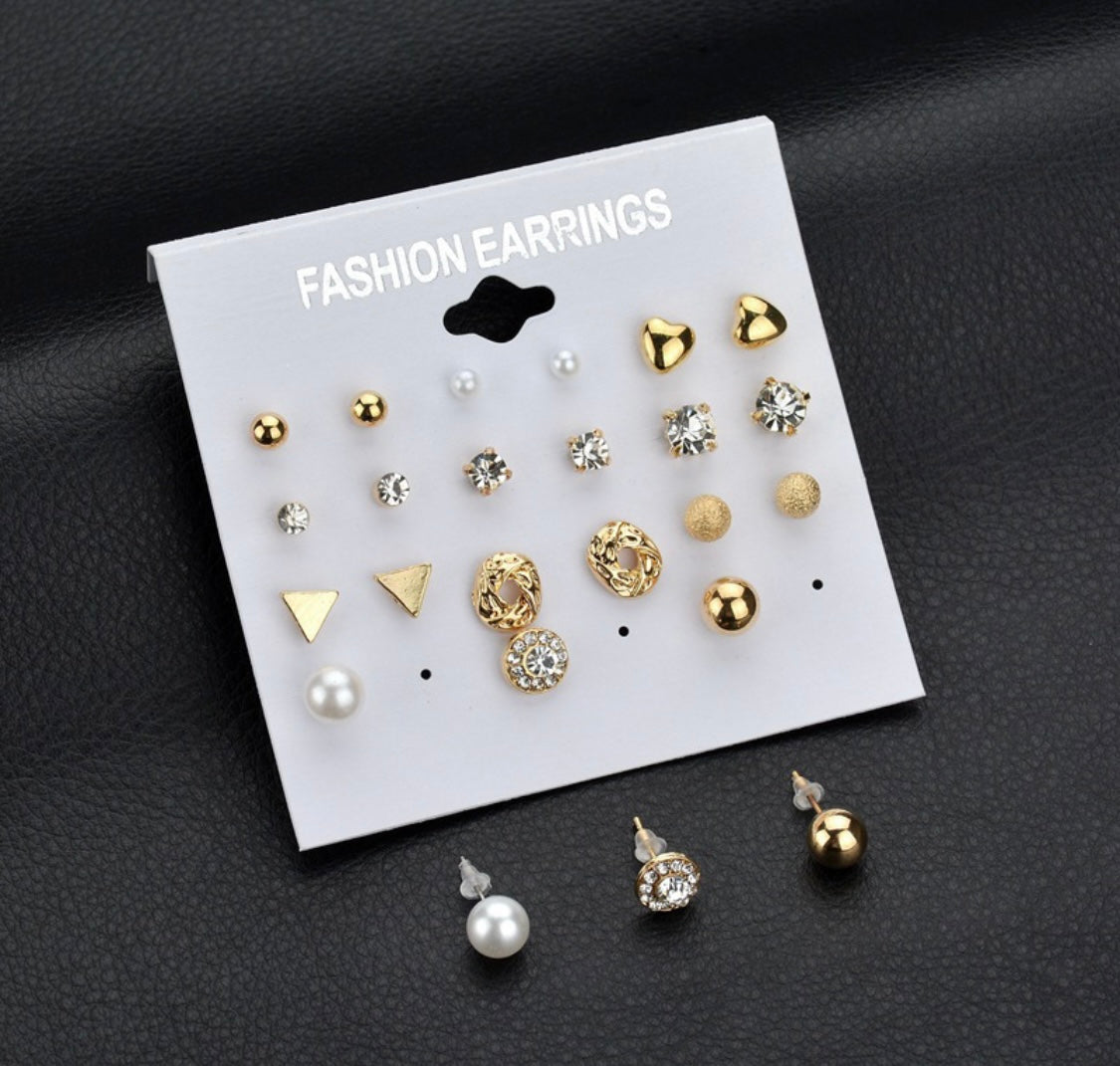 Tiny Korean Earrings Set